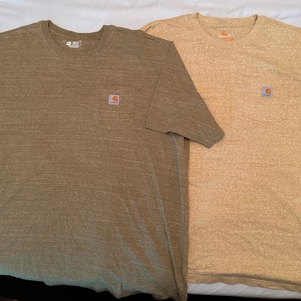 Carhartt Men's Short Sleeve Tees - Olive and Beige